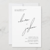 Minimalist Modern & Whimsical Script 招待状 (正面)