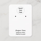 Minimalist Modern White Earring Display 名刺 (正面)