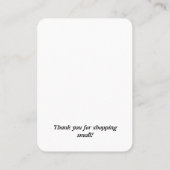 Minimalist Modern White Earring Display 名刺 (裏面)