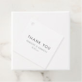 Minimalist Modern White Simple Wedding Thank You フェイバータグ (インサイチュ)