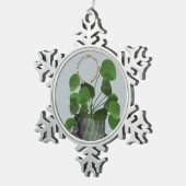 Minimalist Money Plant - スノーフレークピューターオーナメント (右)