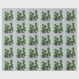 Minimalist Money Plant -Matte Wrapping Paper ラッピングペーパー