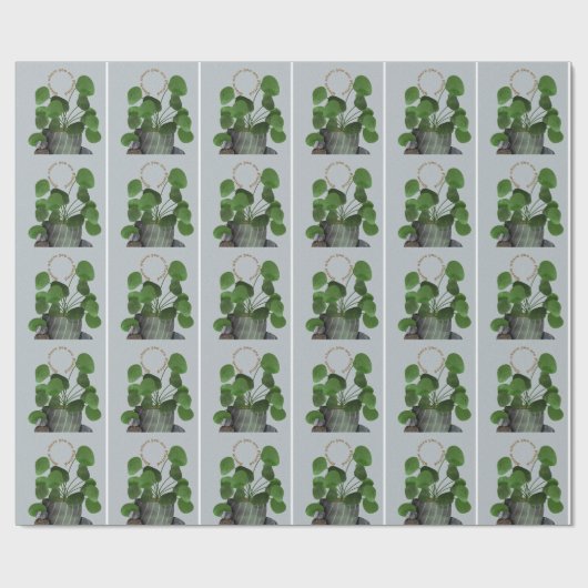 Minimalist Money Plant -Matte Wrapping Paper ラッピングペーパー (フラット)
