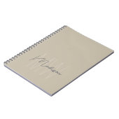 Minimalist Monogram Beige Workshop ノートブック (左側)