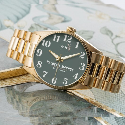 Minimalist Monogram Couple’s Names 腕時計