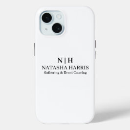 Minimalist Monogram Custom Business Logo iphone 15ケース