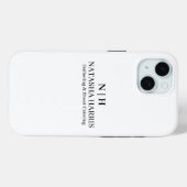 Minimalist Monogram Custom Business Logo iphone Case-Mate iPhoneケース (裏面 (横))