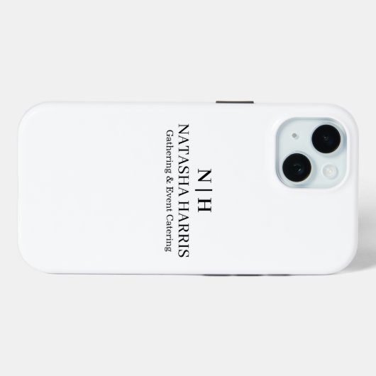 Minimalist Monogram Custom Business Logo iphone  Case-Mate iPhoneケース (裏面 (横))