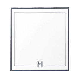 Minimalist Monogram Double Border Stationery ノートパッド