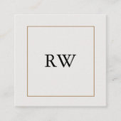 Minimalist Monogram Geometric Graphic Designer スクエア名刺 (正面)