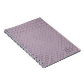 Minimalist Monogram Gold & Lavender Taupe  ノートブック (右側)