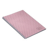 Minimalist Monogram Gold & Pink Taupe  ノートブック (右側)