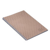 Minimalist Monogram Gold & Spring Taupe  ノートブック (右側)