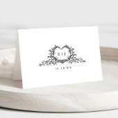 Minimalist Monogram Guest Name Place Card テーブルナンバー