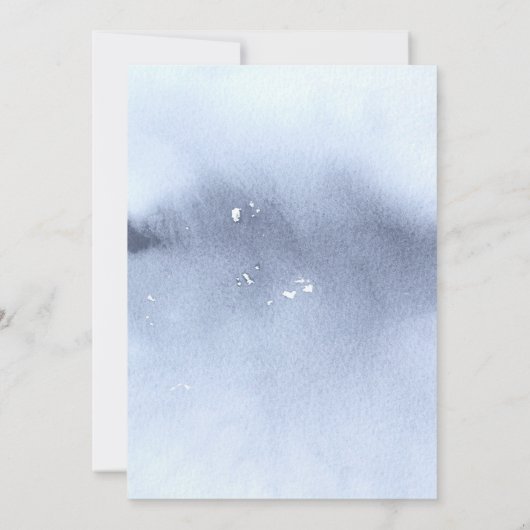 Minimalist Monogram Initial Crest Floral Wedding 招待状 (裏面)