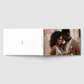 Minimalist Monogram Leaf Modern Photo Wedding  ゲストブック (全面)