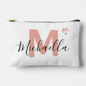 Minimalist Monogram Name Girl's Script アクセサリーポーチ (正面)