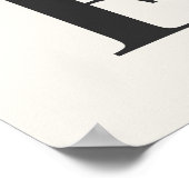 Minimalist Monogram Poster | Gray & Ivory Initial  ポスター (角)