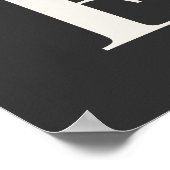 Minimalist Monogram Poster | Gray & Ivory Initial  ポスター (角)