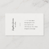 Minimalist Monogram Script Pet Sitting 名刺 (裏面)