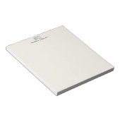 Minimalist Monogram Teacher Notepad ノートパッド (アングル)