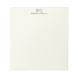 Minimalist Monogram Teacher Notepad ノートパッド