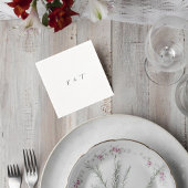 Minimalist Monogram Wedding Cocktail Napkins スタンダードカクテルナプキン