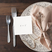 Minimalist Monogram Wedding Cocktail Napkins スタンダードカクテルナプキン