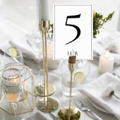 Minimalist Monogram Wedding Table Number Card テーブルナンバー