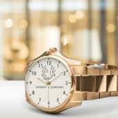 Minimalist Monogrammed Couple Elegant Anniversary  腕時計