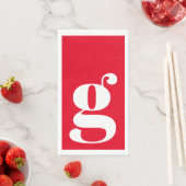 Minimalist Monogrammed Initial Bold Red (インサイチュ)