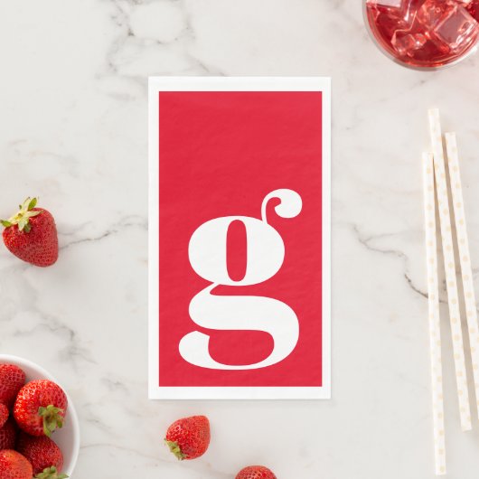 Minimalist Monogrammed Initial Bold Red (インサイチュ)