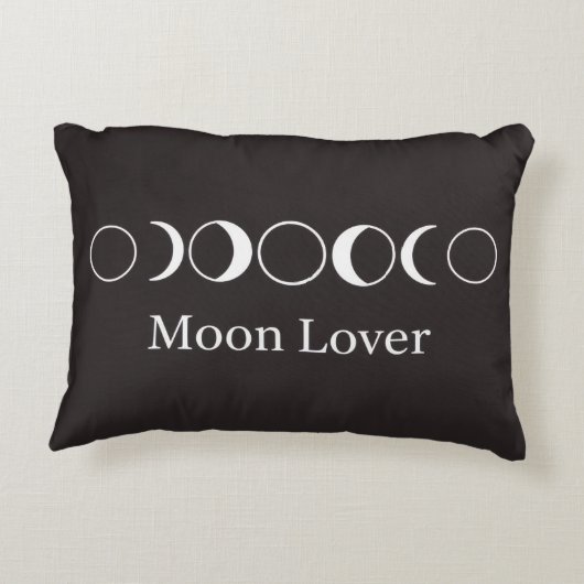 Minimalist Moon Phases Lunar Lover Aesthetic Throw アクセントクッション (裏面)
