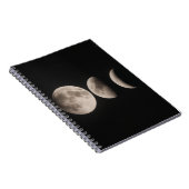 Minimalist Moon Phases Night Notebook ノートブック (右側)