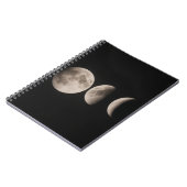 Minimalist Moon Phases Night Notebook ノートブック (左側)