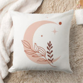 Minimalist Moon & Stars Throw Pillow クッション (ブランケット)