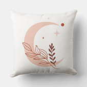 Minimalist Moon & Stars Throw Pillow クッション (裏面)