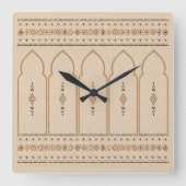 Minimalist Moroccan Arch Wall Clock スクエア壁時計 (正面)