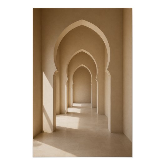Minimalist Moroccan Architecture Poster Print ポスター (正面)