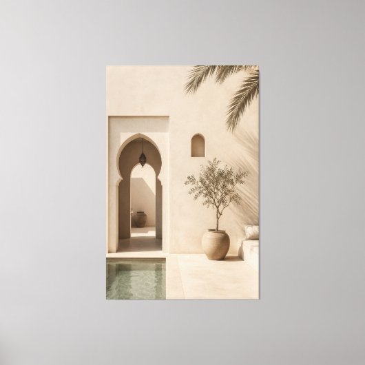 Minimalist Moroccan Riad Canvas Print キャンバスプリント (正面)