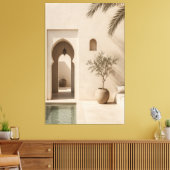 Minimalist Moroccan Riad Canvas Print キャンバスプリント (インサイチュ (リビング))