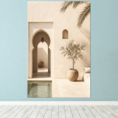 Minimalist Moroccan Riad Canvas Print キャンバスプリント (インサイチュ (ウッドフロア))
