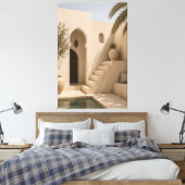 Minimalist Moroccan Riad Canvas Print キャンバスプリント (インサイチュ (寝室))