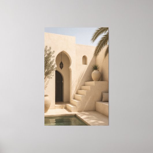 Minimalist Moroccan Riad Canvas Print キャンバスプリント (正面)