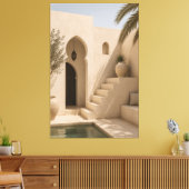 Minimalist Moroccan Riad Canvas Print キャンバスプリント (インサイチュ (リビング))