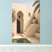 Minimalist Moroccan Riad Canvas Print キャンバスプリント (インサイチュ (ウッドフロア))