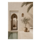 Minimalist Moroccan Riad Poster ポスター (正面)