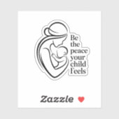 Minimalist Mother Baby Line Art Quote シール (シート)