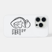 Minimalist Mother Baby Line Art Quote iPhoneケース (裏面横)