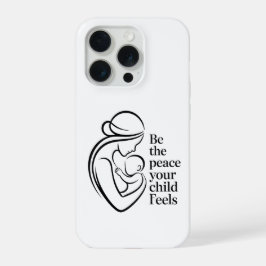 Minimalist Mother Baby Line Art Quote iPhone 15 Proケース